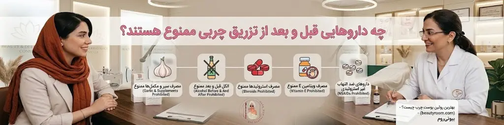 داروهای ممنوع قبل از تزریق چربی کدام ها هستند؟