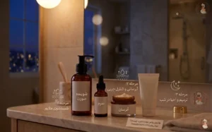 روتین مراقبت از پوست چرب در شب