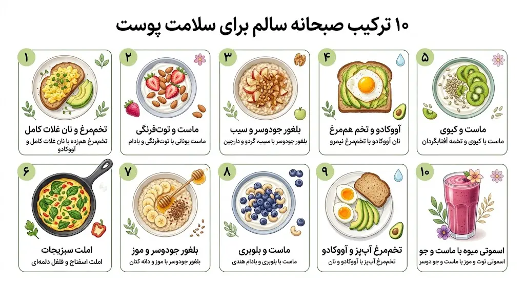 عکس ترکیب صبحانه برای سلامت پوست