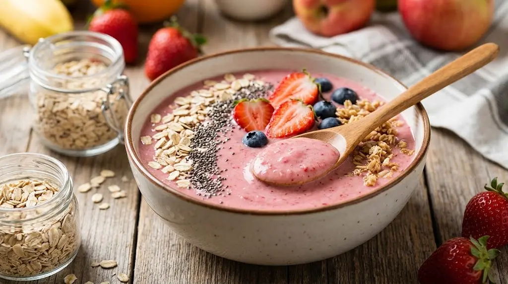 ترکیب اسموتی میوه، ماست و جو دوسر