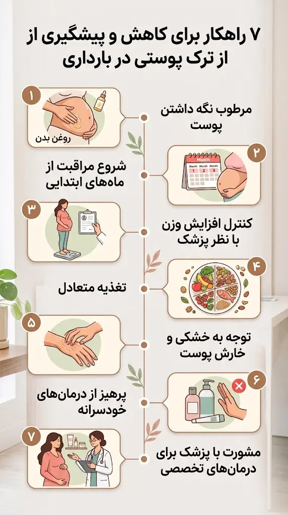 راهکار های پیشگیری از ترک پوستی در بارداری