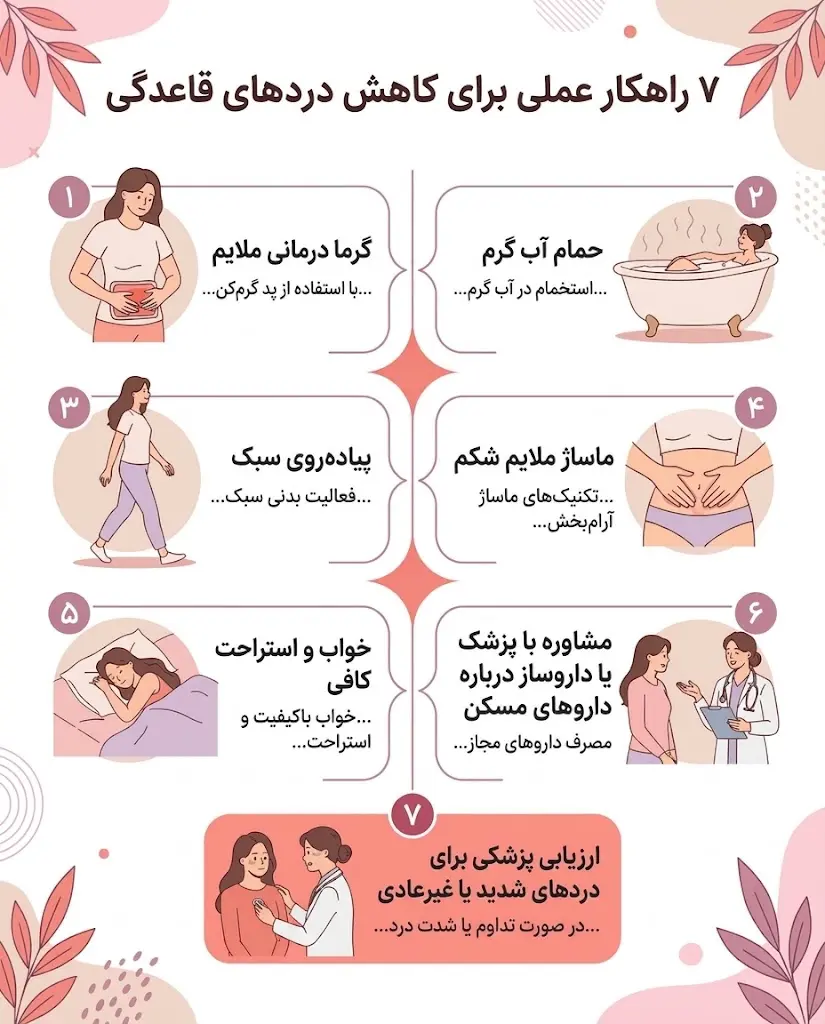 روش کاهش درد پریود